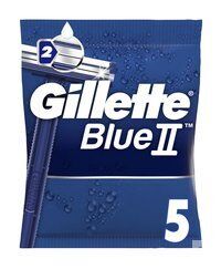 Набор из пяти одноразовых станков Gillette Blue II 5