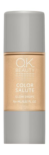 Жидкий хайлайтер для лица и тела O.K.Beauty Color Salute Glow Drops фото 1