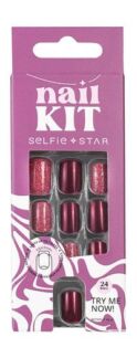 Набор накладных ногтей формы мягкий квадрат Selfie Star Short Length Nails