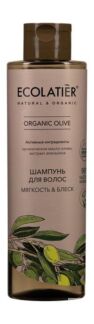 Шампунь для мягкости и блеска волос с маслом оливы Ecolatier Organic Olive