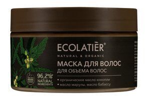 Укрепляющая маска для объема волос Ecolatier Organic Cannabis Укрепляющая т