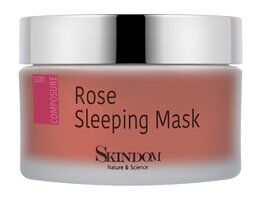 Ночная крем-маска для лица с экстрактом розы Skindom Rose Sleeping Mask фото 1