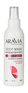 Дезодорант для ног с маслами вербены и мяты Aravia Professional SPA Pedicur