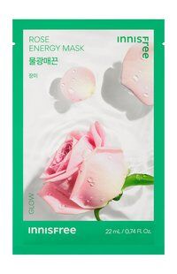 Тканевая маска для сияния кожи лица с экстрактом розы Innisfree Glow Rose E фото 1