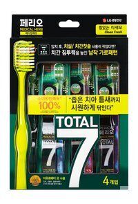 Набор из 4 зубных щеток Perioe Total 7 Medical Herb Fresh Toothbrush Set