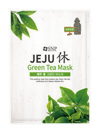 Успокаивающая и увлажняющая тканевая маска для лица SNP Jeju Rest Green Tea