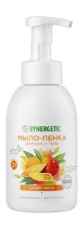 Мыло-пенка для чувствительной кожи рук и тела с экстрактом манго Synergetic