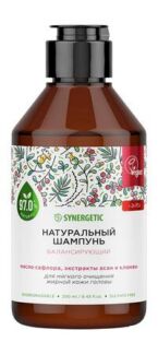 Шампунь для жирной кожи головы с маслом сафлоры и экстрактом клюквы Synerge