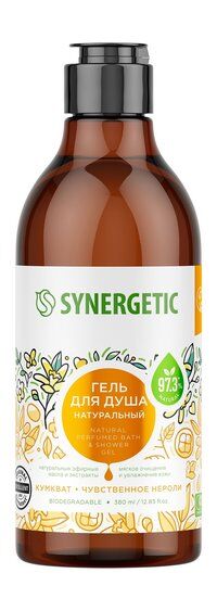 Биоразлагаемый гель для душа с ароматом кумквата и нероли Synergetic Natura фото 1