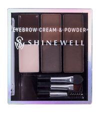 Набор для моделирования формы бровей Shinewell Eyebrow Cream and Powder фото 1