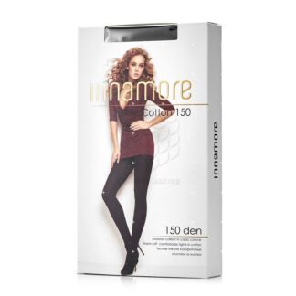 Хлопковые колготки Innamore Cotton женские 150den Nero 3 размер