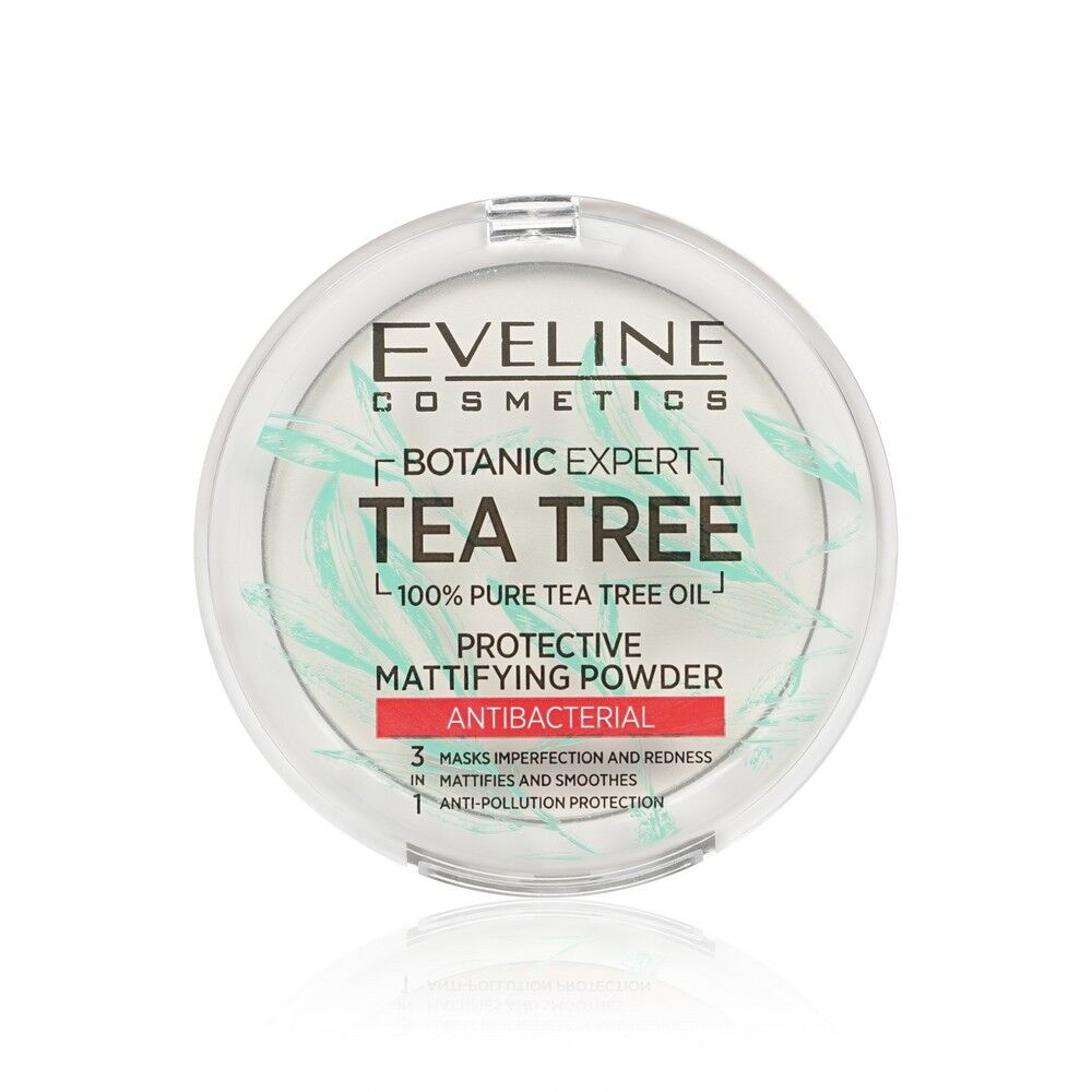 Пудра для лица Eveline Tea tree антибактериальная матирующая 001 Прозрачный 3122630 фото 1