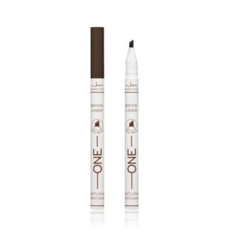 Фломастер для бровей Jeanmishel Brow Liner Triple Brush " One " , 02 , 0,7м