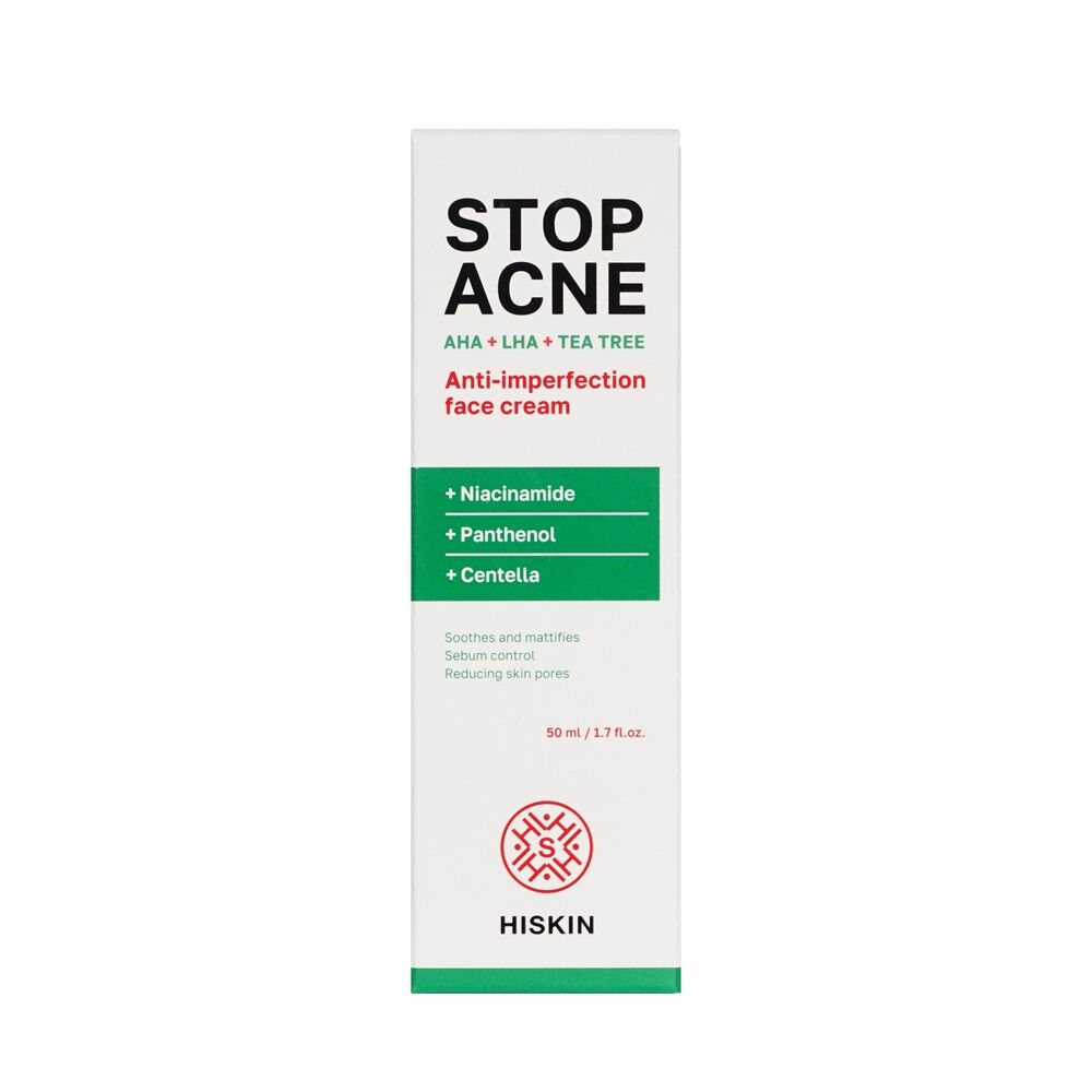 Крем для лица против несовершенств Hiskin Stop Acne AHA + BHA + Tea tree 50 3144830 фото 1