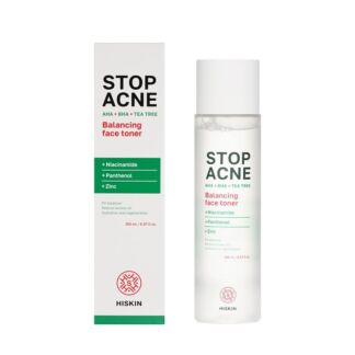 Балансирующий тонер для лица Hiskin Stop Acne AHA + BHA + Tea tree 150мл