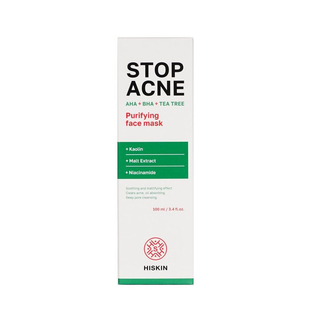 Очищающая маска для лица Hiskin Hiskin Stop Acne AHA + BHA + Tea tree 100мл 3144829 фото 1