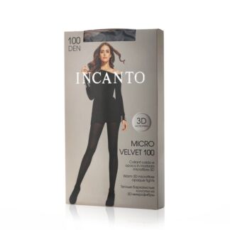 Женские колготки INCANTO Micro velvet из микрофибры 100den Nero 2 размер