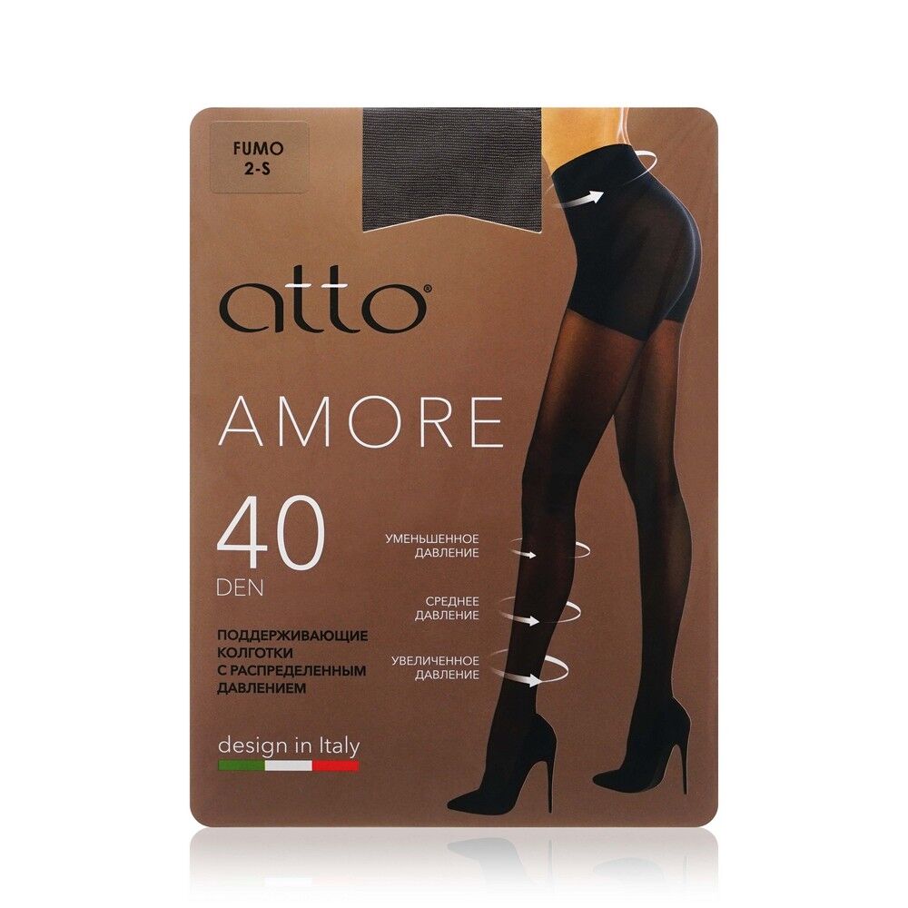 Женские поддерживающие колготки Atto Amore 40den fumo 2 размер 3137177 фото 1