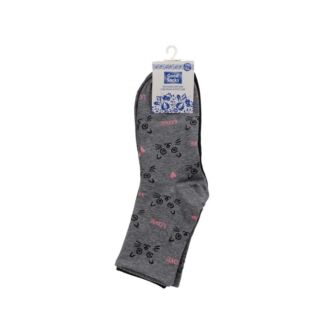 Женские носки Good Socks C1296 " Котики " Серый / Черный р.23-25 3 пары