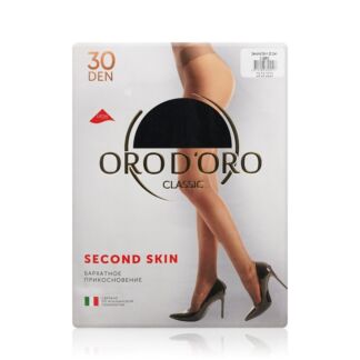 Женские колготки Orodoro Second Skin 30den Nero 2 размер