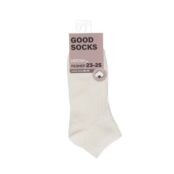 Женские однотонные укороченные носки Good Socks Лапша белые р.23-25 3143573 фото 1