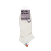 Женские однотонные укороченные носки Good Socks цветочек белые р.23-25 3143577 фото 1