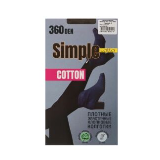 Плотные эластичные хлопковые колготки Atto Simple Cotton 360den Черный 4 ра