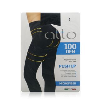 Женские колготки Atto Push Up из микрофибры 100den черные 3 размер