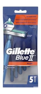 Набор из пяти одноразовых станков для бритья Gillette Blue II Plus