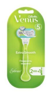 Станок для бритья со сменными кассетами Gillette Venus 5 Extra Smooth + Emb