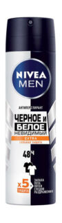 Дезодорант-антиперспирант спрей Nivea Men Антиперспирант Черное и белое Нев