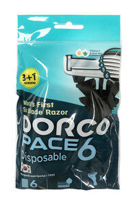 Одноразовый станок для бритья Dorco Pace 6 Disposable 4 Pack