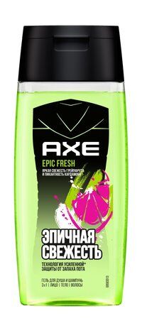 Шампунь-гель для душа с ароматом грейпфрута и кардамона AXE Epic Fresh 3-в- фото 1