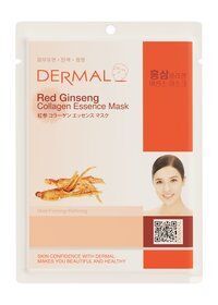 Омолаживающая тканевая маска с экстрактом женьшеня и коллагеном Dermal Red