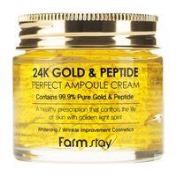 Ампульный крем для лица с золотом и пептидами FarmStay 24K Gold & Peptide P