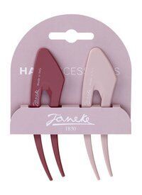 Набор из двух заколок для волос Janeke Hair Pins Big Pink