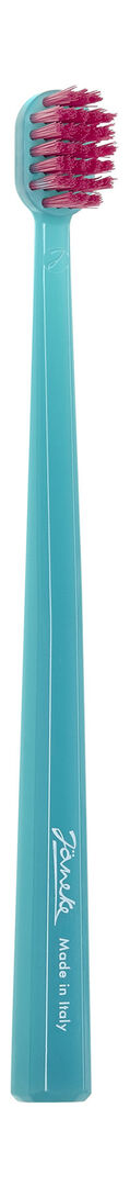 Зубная щетка средней жесткости Janeke Toothbrush Turquoise Pink фото 1