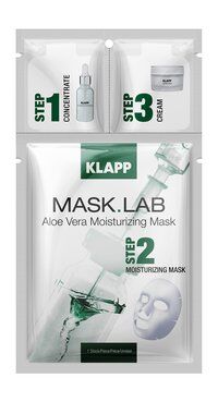 Тканевая маска для чувствительной кожи лица с алоэ вера Klapp Mask.Lab Aloe фото 1