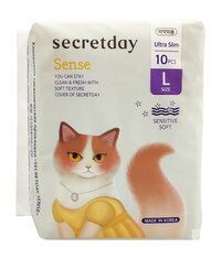 Ультратонкие хлопковые гигиенические прокладки SecretDay Sense Ultra Slim L