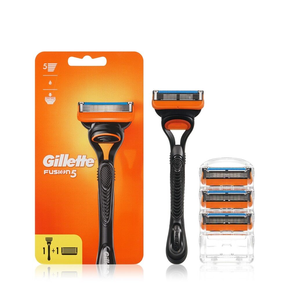 Мужской станок Gillette Fusion для бритья + сменные кассеты 2шт 3004648 фото 1