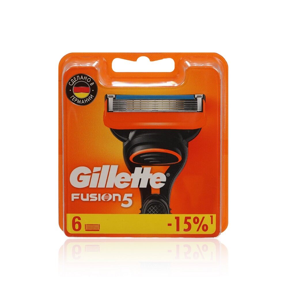 Кассеты для станка Gillette Fusion сменные 6шт 3136759 фото 1