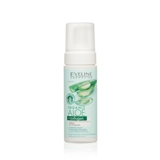 Очищающе - успокаивающая пенка для умывания Eveline Organic Aloe + collagen