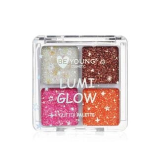 Палетка глиттеров для век BeYoung Lumi Glow 2 4 оттенка 6г