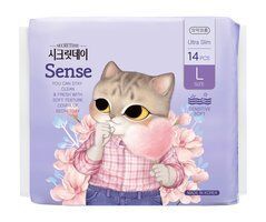 Ультратонкие хлопковые гигиенические прокладки SecretDay Sense Ultra Slim L