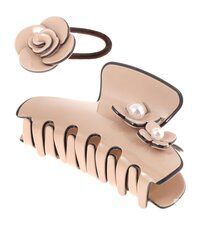 Набор из резинки и заколки-краба для волос Ronda Hair Clip & Tie Set ЗП-226