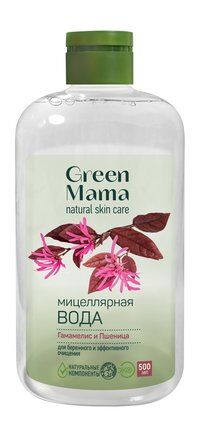 Мицеллярная вода для бережного и эффективного очищения кожи лица Green Mama фото 1