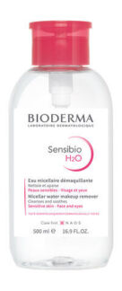 Мицеллярная вода для чувствительной кожи лица с помпой Bioderma Sensibio H2