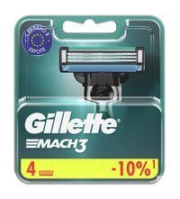 Набор из четырех сменных кассет к бритве Gillette Mach3