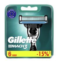 Набор из шести сменных кассет для бритья Gillette Mach3 6