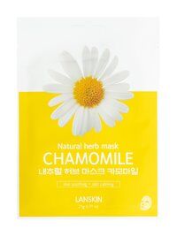 Тканевая маска для лица с ромашкой LanSkin Chamomile Natural Herb Mask фото 1